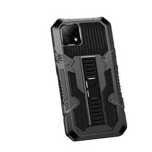 For OPPO Realme C21 / C20 Vanguard Warrior All Inclusive Double-color Shockproof TPU + PC Protective Case with Holder(Black)