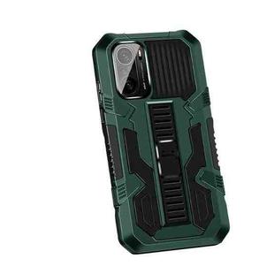 For Xiaomi Mi 11X Vanguard Warrior All Inclusive Double-color Shockproof TPU + PC Protective Case with Holder(Graphite Green)