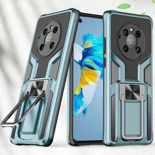 For Huawei Mate 40 Armor 2 in 1 PC + TPU Magnetic Shockproof Case with Foldable Holder(Cyan)