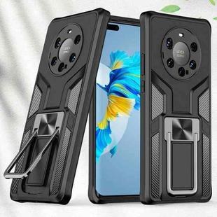 For Huawei Mate 40 Pro+ Armor 2 in 1 PC + TPU Magnetic Shockproof Case with Foldable Holder(Black)