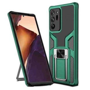 For Samsung Galaxy Note20 Ultra Armor 2 in 1 PC + TPU Magnetic Shockproof Case with Foldable Holder(Green)
