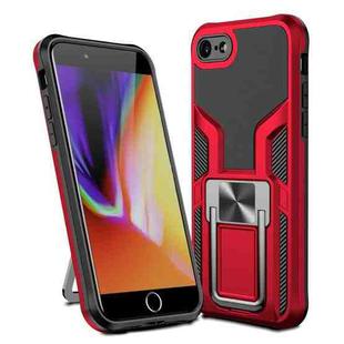 Armor 2 in 1 PC + TPU Magnetic Shockproof Case with Foldable Holder For iPhone 7 / 8(Red)