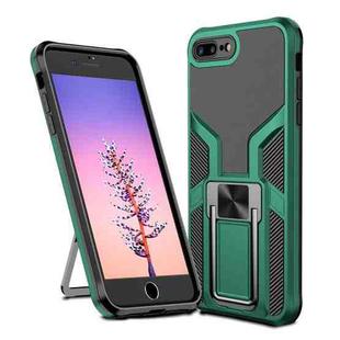 Armor 2 in 1 PC + TPU Magnetic Shockproof Case with Foldable Holder For iPhone 7 Plus / 8 Plus(Green)
