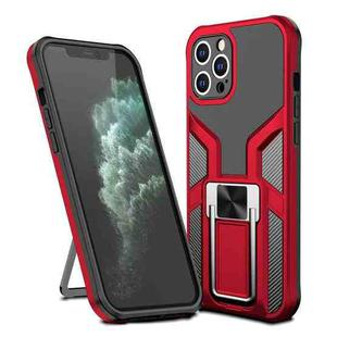 For iPhone 11 Pro Armor 2 in 1 PC + TPU Magnetic Shockproof Case with Foldable Holder (Red)