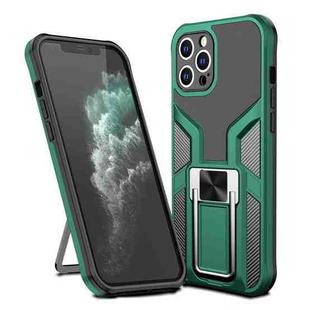 For iPhone 11 Pro Max Armor 2 in 1 PC + TPU Magnetic Shockproof Case with Foldable Holder (Green)