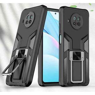 For Xiaomi Mi 10T Lite 5G Armor 2 in 1 PC + TPU Magnetic Shockproof Case with Foldable Holder(Black)
