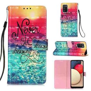 For Samsung Galaxy A02s(US Version) 3D Painting Horizontal Flip Leather Case with Holder & Card Slot & Wallet & Lanyard(Color Picture)