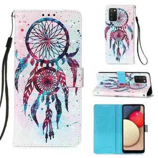 For Samsung Galaxy A02s(EU Version) 3D Painting Horizontal Flip Leather Case with Holder & Card Slot & Wallet & Lanyard(Color Wind Chimes)