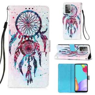 For Samsung Galaxy A52 5G / 4G 3D Painting Horizontal Flip Leather Case with Holder & Card Slot & Wallet & Lanyard(Color Wind Chimes)