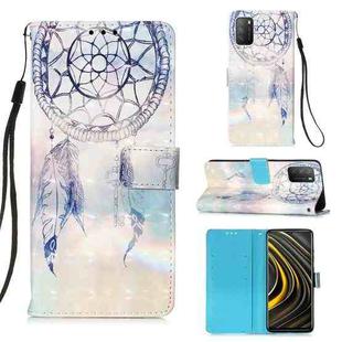 For Xiaomi Poco M3 / Note 9 4G / Redmi 9 Power 3D Painting Horizontal Flip Leather Case with Holder & Card Slot & Wallet & Lanyard(Fantasy Wind Chimes)