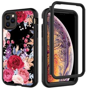 For iPhone 11 Pro Electroplated IMD Full Coverage Shockproof PC + Skin + Silicon Case(ZCA1-0010)