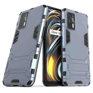For OPPO Realme GT 5G PC + TPU Shockproof Protective Case with Holder(Navy Blue)