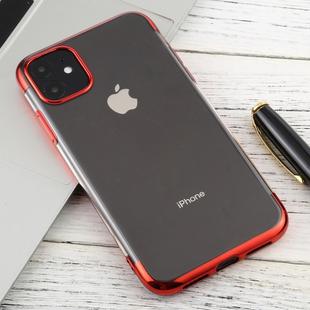 For iPhone 11 Three-section Electroplating TPU Anti-Drop And Waterproof Mobile Phone Protective Case(Red)