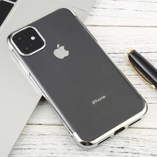 For iPhone 11 Three-section Electroplating TPU Anti-Drop And Waterproof Mobile Phone Protective Case(Silver)