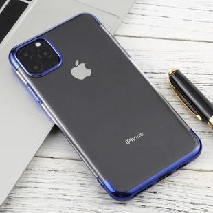 For iPhone 11 ProThree-section Electroplating TPU Anti-Drop And Waterproof Mobile Phone Protective Case(Blue)