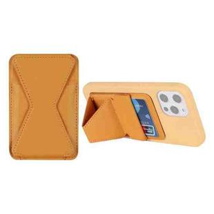 Magsafing Magnetic Folding Stand Leather Wallet Snap-On Card Holder Case Bag for iPhone 12 mini, iPhone 12, iPhone 12 Pro, iPhone 12 Pro Max(Yellow)