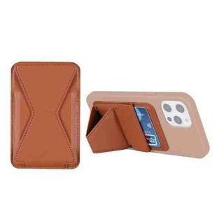 Magsafing Magnetic Folding Stand Leather Wallet Snap-On Card Holder Case Bag for iPhone 12 mini, iPhone 12, iPhone 12 Pro, iPhone 12 Pro Max(Brown)
