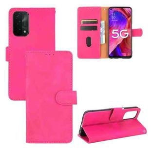 For Oppo A93 5G Solid Color Skin Feel Magnetic Buckle Horizontal Flip Calf Texture PU Leather Case with Holder & Card Slots & Wallet(Rose Red)