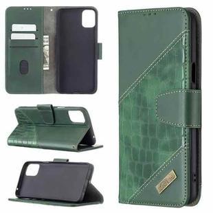 For LG K42 Matching Color Crocodile Texture Horizontal Flip PU Leather Case with Wallet & Holder & Card Slots(Green)