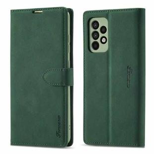 For Samsung Galaxy A52 5G/4G Forwenw F1 Series Matte Strong Magnetism Horizontal Flip Leather Case with Holder & Card Slots & Wallet & Photo Frame(Green)