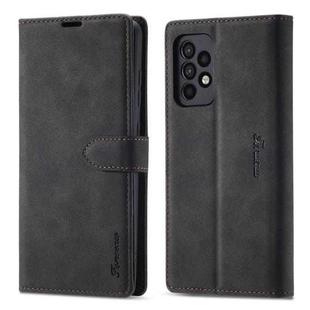 For Samsung Galaxy A72 5G/4G Forwenw F1 Series Matte Strong Magnetism Horizontal Flip Leather Case with Holder & Card Slots & Wallet & Photo Frame(Black)