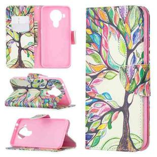 For Nokia 5.4 Colored Drawing Pattern Horizontal Flip Leather Case with Holder & Card Slots & Wallet(Tree Life)