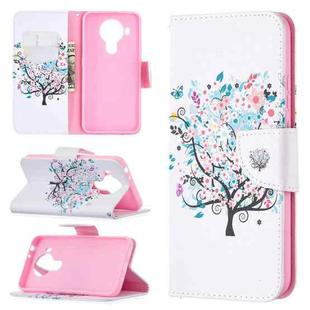 For Nokia 5.4 Colored Drawing Pattern Horizontal Flip Leather Case with Holder & Card Slots & Wallet(Tree)