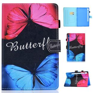 For Galaxy Tab S6 T860 / T865 Colored Drawing Horizontal Flip Leather Case with Holder & Card Slots & Pen Slot & Sleep / Wake-up Function(Butterfly Love)