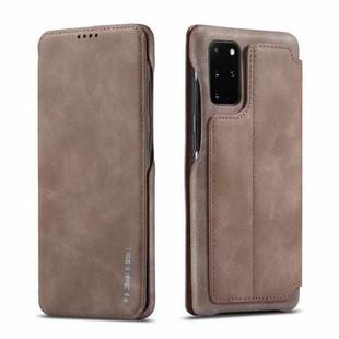 For Samsung Galaxy S20 FE LC.IMEEKE Hon Ancient Series Horizontal Flip Leather Case with Holder & Card Slot(Coffee)