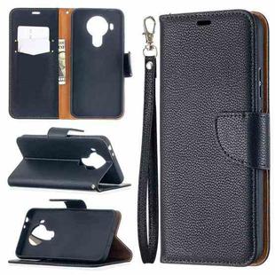 For Nokia 5.4 Litchi Texture Pure Color Horizontal Flip Leather Case with Holder & Card Slots & Wallet & Lanyard(Black)