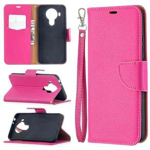 For Nokia 5.4 Litchi Texture Pure Color Horizontal Flip Leather Case with Holder & Card Slots & Wallet & Lanyard(Rose Red)