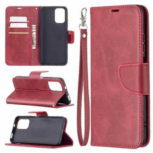 For Xiaomi Redmi Note 10 4G / Note 10S Retro Lambskin Texture Pure Color Horizontal Flip PU Leather Case with Holder & Card Slots & Wallet & Lanyard(Red)