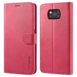 For Xiaomi Poco X3 NFC LC.IMEEKE Calf Texture Horizontal Flip Leather Case with Holder & Card Slots & Wallet(Red)