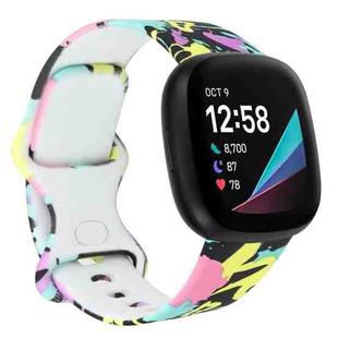 For Fitbit Versa 3 Printing Watch Band, Size: S (I)