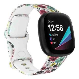 For Fitbit Versa 3 Printing Watch Band, Size: S (J)