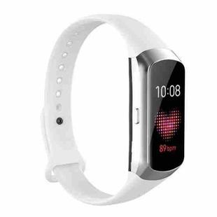 For Samsung Galaxy Fit SM-R370 Silicone Glossy Nail Button Watch Band(White)