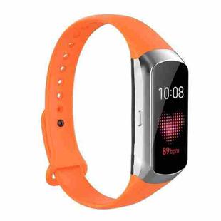 For Samsung Galaxy Fit SM-R370 Silicone Glossy Nail Button Watch Band(Orange)