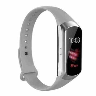 For Samsung Galaxy Fit SM-R370 Silicone Glossy Nail Button Watch Band(Grey)