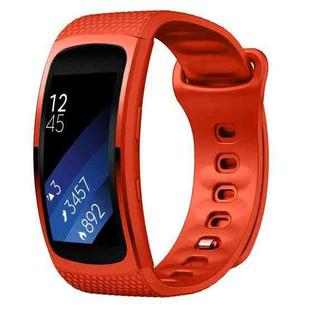 For Samsung Gear Fit2 Pro Silicone Watch Band, Size:S(Orange)