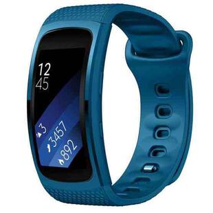 For Samsung Gear Fit2 Pro Silicone Watch Band, Size:S(Official Blue)