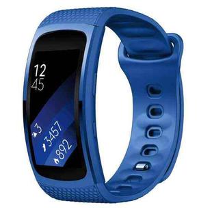 For Samsung Gear Fit2 Pro Silicone Watch Band, Size:L(Blue)