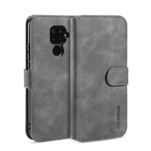 For Huawei nova 5i Pro / Mate 30 Lite / Nova 5Z DG.MING Retro Oil Side Horizontal Flip Case with Holder & Card Slots & Wallet(Grey)