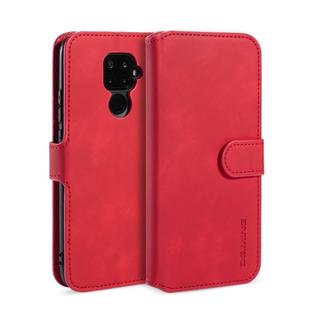 For Huawei nova 5i Pro / Mate 30 Lite / Nova 5Z DG.MING Retro Oil Side Horizontal Flip Case with Holder & Card Slots & Wallet(Red)