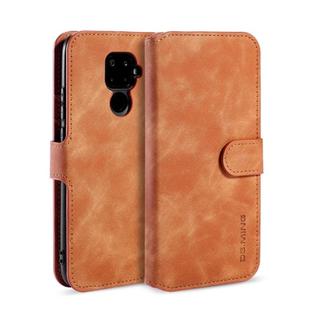 For Huawei nova 5i Pro / Mate 30 Lite / Nova 5Z DG.MING Retro Oil Side Horizontal Flip Case with Holder & Card Slots & Wallet(Brown)