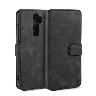 For Xiaomi Redmi Note 8 Pro DG.MING Retro Oil Side Horizontal Flip Case with Holder & Card Slots & Wallet(Black)