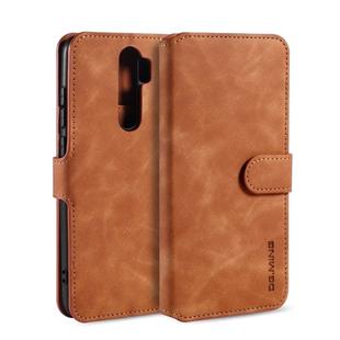For Xiaomi Redmi Note 8 Pro DG.MING Retro Oil Side Horizontal Flip Case with Holder & Card Slots & Wallet(Brown)