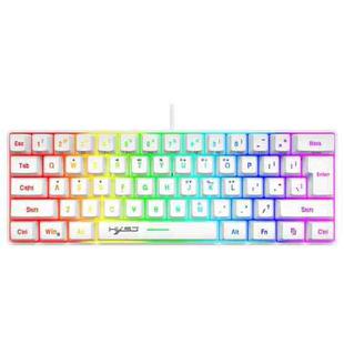 HXSJ V700 61 Keys RGB Lighting Gaming Wired Keyboard (White)