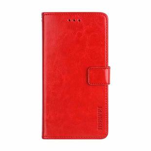 For Asus ROG Phone 5 idewei Crazy Horse Texture Horizontal Flip Leather Case with Holder & Card Slots & Wallet(Red)