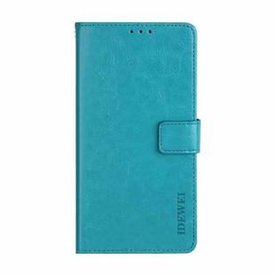 For Asus ROG Phone 5 idewei Crazy Horse Texture Horizontal Flip Leather Case with Holder & Card Slots & Wallet(Sky Blue)