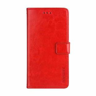 For Meizu 18 idewei Crazy Horse Texture Horizontal Flip Leather Case with Holder & Card Slots & Wallet(Red)